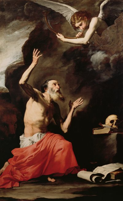 St. Jerome and the Angel of Judgement by Jusepe de Ribera