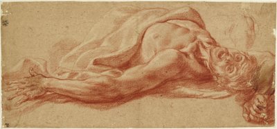 Study of a Reclining Male Figure by Jusepe de Ribera