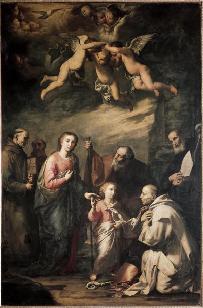 The Holy Family with Saint Bruno of Cologne and Other Saints by Jusepe de Ribera