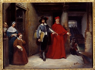 The cardinal comes to pick up the painter Jose de Ribera in Naples by Jusepe de Ribera