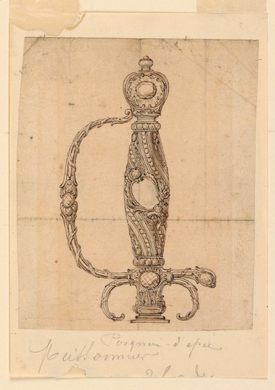 Design for a Sword Hilt by Juste Aurèle Meissonnier
