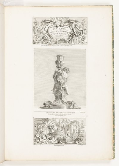 Book of Ornaments Invented & Drawn by J.A. Meissonnier Architect, Designer of the Chamber & Cabinet of the King, plate 20 in Oeuvres de Juste-Aurèle Meissonnier by Juste Aurèle Meissonnier