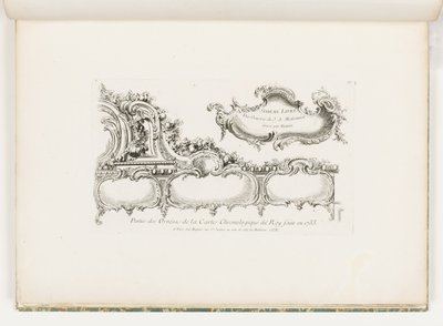 Part of the Ornamentation of the 1733 Chronology (Old Testament) for the King, pl. 35 in Oeuvre de Juste Aurele Meissonnier by Juste Aurèle Meissonnier