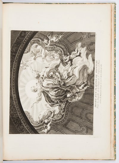 Design for Painted Ceiling for the Chapel of the Virgin of St. Sulpice of Paris, Plate 105, in Works by Juste-Aurèle Meissonnier by Juste Aurèle Meissonnier