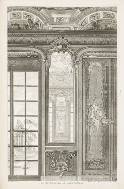 View of the Trumeaux of the Same Cabinet, 3rd Plate by Juste Aurèle Meissonnier