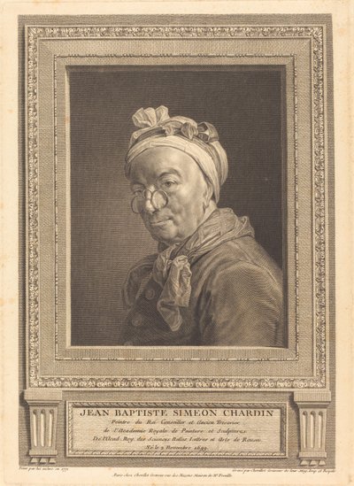 Jean Baptiste Simeon Chardin by Juste Chevillet after Jean Siméon Chardin