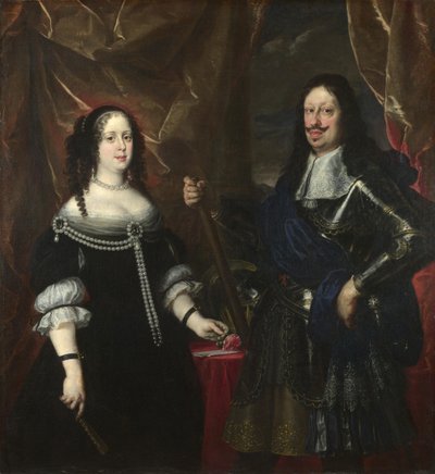Double Portrait of the Grand Duke Ferdinand II of Tuscany and His Wife Vittoria della Rovere by Justus Sustermans