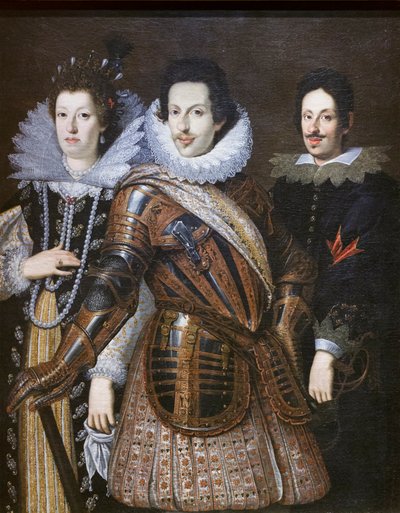 Cosimo II de Medici with his wife Maria Magdalena of Austria and his son Ferdinando II by Justus Suttermans