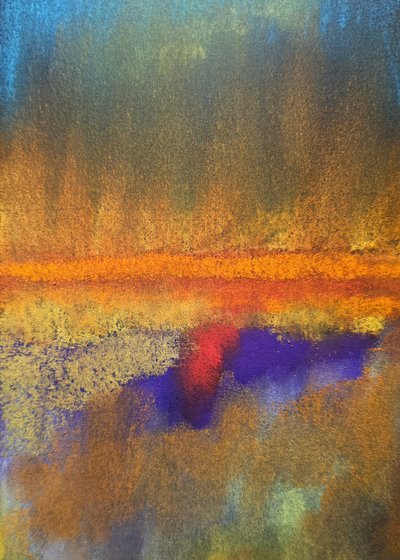 Abstract Sunset Reflection by Justyna Jaszke