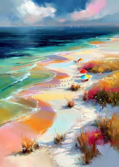 Colorful Beach Paradise by Justyna Jaszke