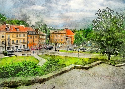 Historic City Park View by Justyna Jaszke