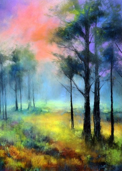 Misty Forest Path by Justyna Jaszke
