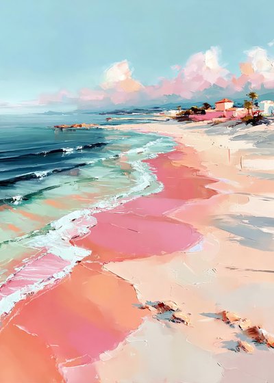 Pink Beach Paradise by Justyna Jaszke