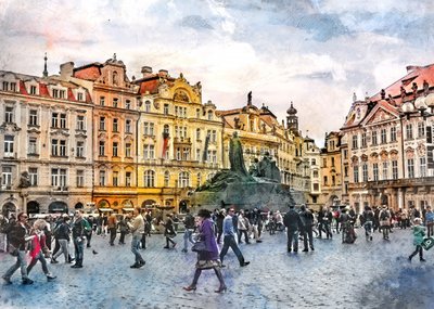 Prague Old Town Square by Justyna Jaszke