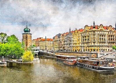 Prague Old Town View by Justyna Jaszke