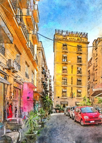 Sunny Hotel Street by Justyna Jaszke