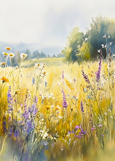 Sunny Wildflower Meadow by Justyna Jaszke