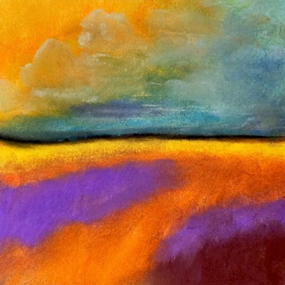Vibrant Abstract Horizon by Justyna Jaszke