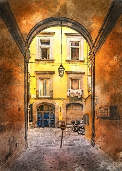 Vibrant European Courtyard by Justyna Jaszke