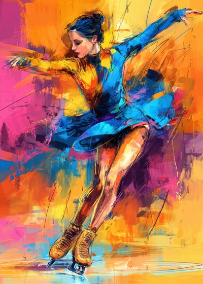 Vibrant Figure Skater by Justyna Jaszke