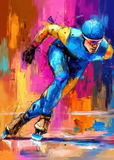 Vibrant Speed Skater by Justyna Jaszke