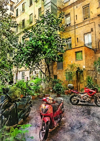 Vibrant Urban Courtyard by Justyna Jaszke