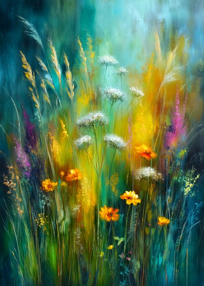 Vibrant Wildflower Meadow by Justyna Jaszke