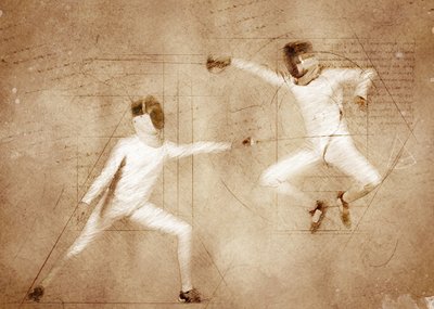 Vintage Fencing Duel by Justyna Jaszke