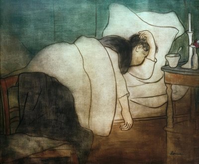Woman in Bed by József Rippl Rónai