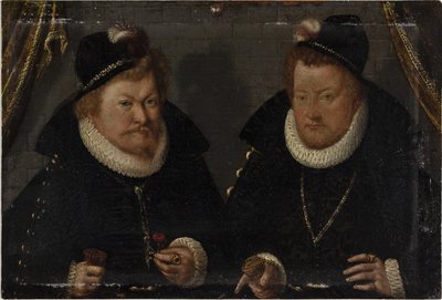 Electors Moritz and August of Saxony by KMS Stroe 201 Ubekendt