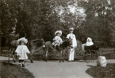 Grand Duchesses Olga, Tatiana, and Maria of Russia, Tsarskoye Selo, Russia, c1899-c1900 by K. von Hahn