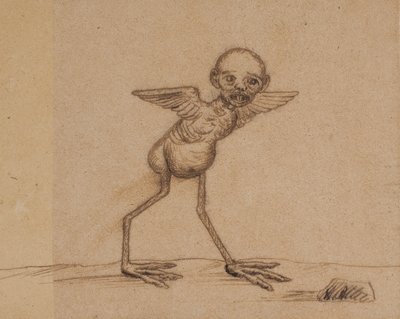 Motif from an East Greenlandic Legend (A Bird Creature with a Child