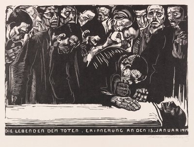 Commemorative sheet for Karl Liebknecht by Käthe Kollwitz