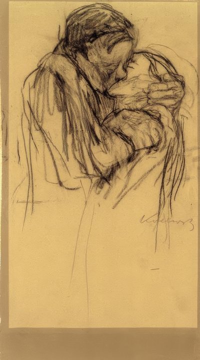 K. Kollwitz, The Kiss by Käthe Kollwitz