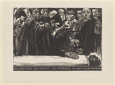 Memorial Print for Karl Liebknecht by Käthe Kollwitz
