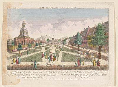 View of the Town Hall and the New Dutch Church in Batavia by Kaiserlich Franziskische Akademie