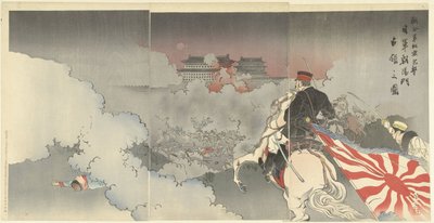 Allied Troops Attack Peking; Japanese Troops at the Chaoyang Gate by Kajita Hanko