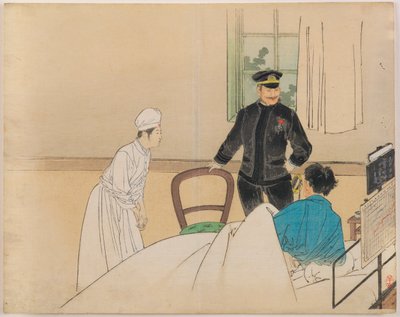 The Torpedo Officer: Frontispiece Illustration from the Literary Magazine Bungei kurabu, Volume 1, Number 8 by Kajita Hanko