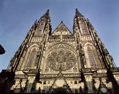 Facade of the Cathedral of St. Vitus by Kamil and Mocker, J. Hilbert