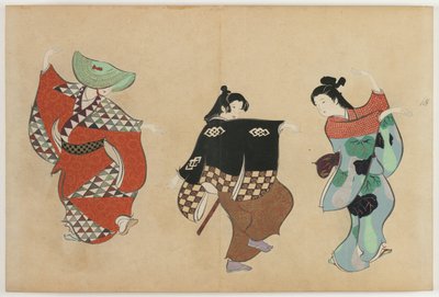 Flowers of a Hundred Worlds (Momoyogusa): Dancing by Kamisaka Sekka
