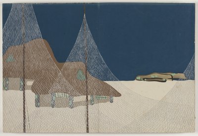 Flowers of a Hundred Worlds (Momoyogusa): Fishing Village by Kamisaka Sekka