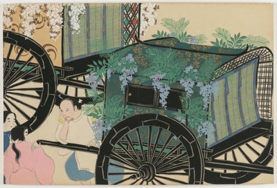 Flowers of a Hundred Worlds (Momoyogusa): Flower-draped Carts by Kamisaka Sekka