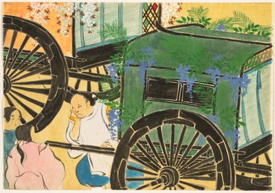 Flowers of a Hundred Worlds: Flower-draped Carts by Kamisaka Sekka