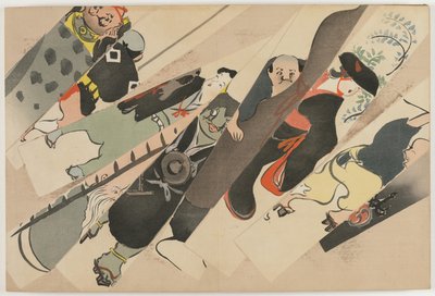 Flowers of a Hundred Worlds (Momoyogusa): Otsu-e by Kamisaka Sekka