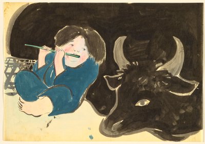 Flowers of a Hundred Worlds: Oxherd by Kamisaka Sekka