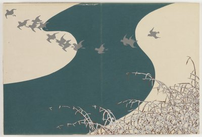 Flowers of a Hundred Worlds: River in Winter by Kamisaka Sekka