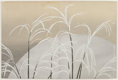 Flowers of a Hundred Worlds: Susuki Grass in Moonlight by Kamisaka Sekka