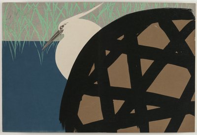 Flowers of a Hundred Worlds (Momoyogusa): White Heron by Kamisaka Sekka