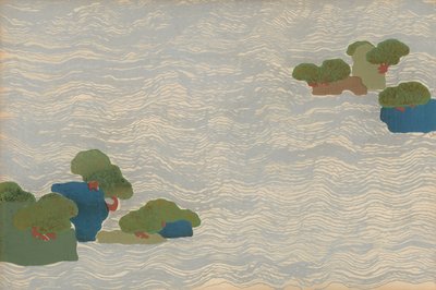 Pine islands in a silver sea, from a Chigusa (A Thousand Grasses) series by Kamisaka Sekka
