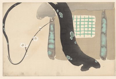 Plum Tree by the Roof Edge by Kamisaka Sekka